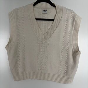 Sunday best white sweater vest
